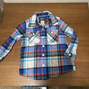 Boys button down flannel Osh Kosh 3T